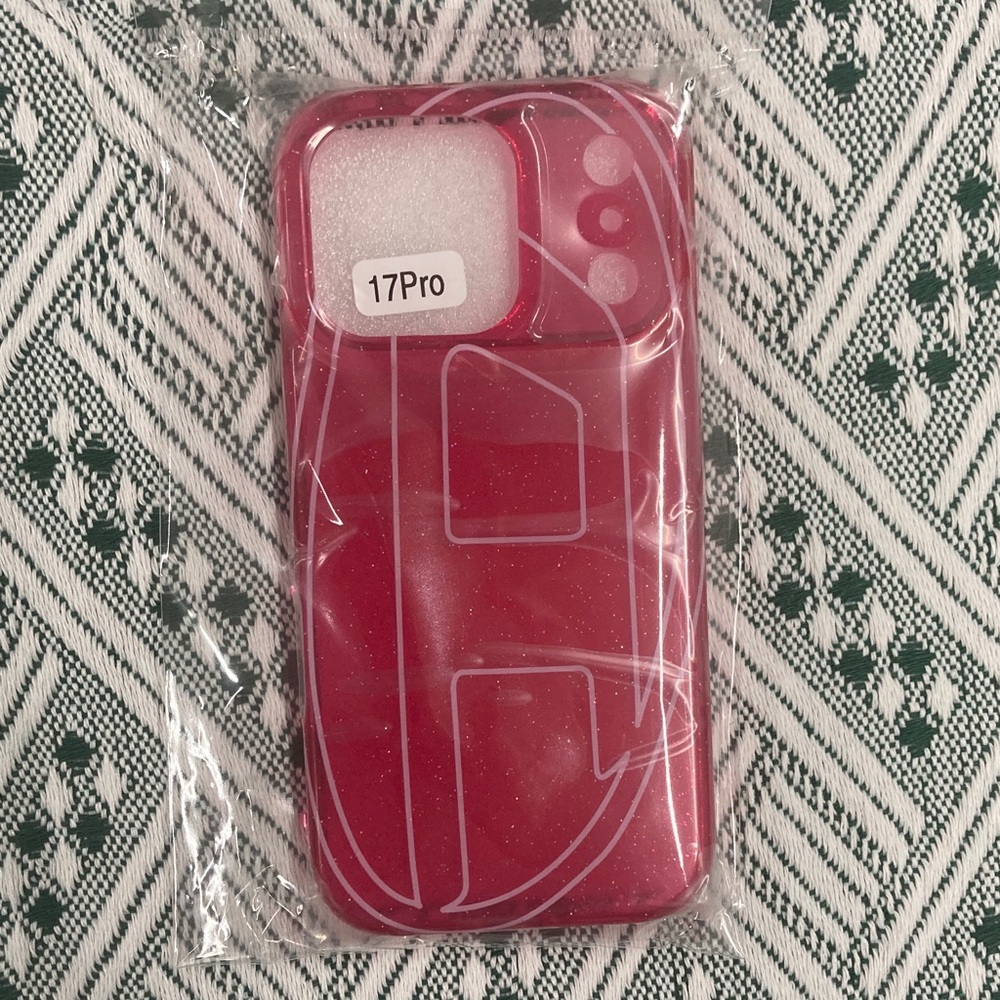 Diesel Glitter Pink iPhone 17 Pro Case